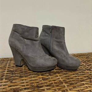 Gray Suede Boots